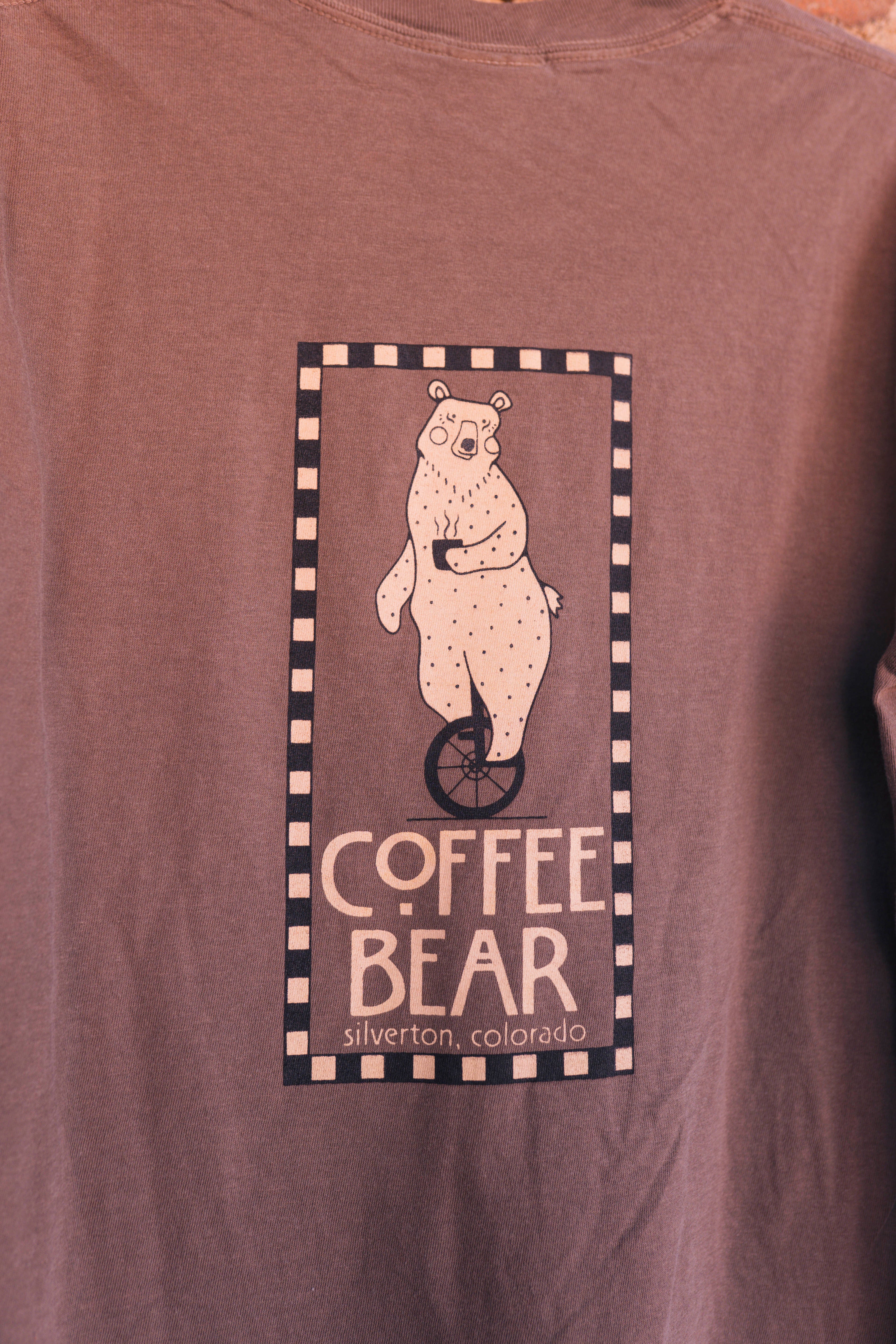 Coffee Bear Unicycle Long Sleeve Tee