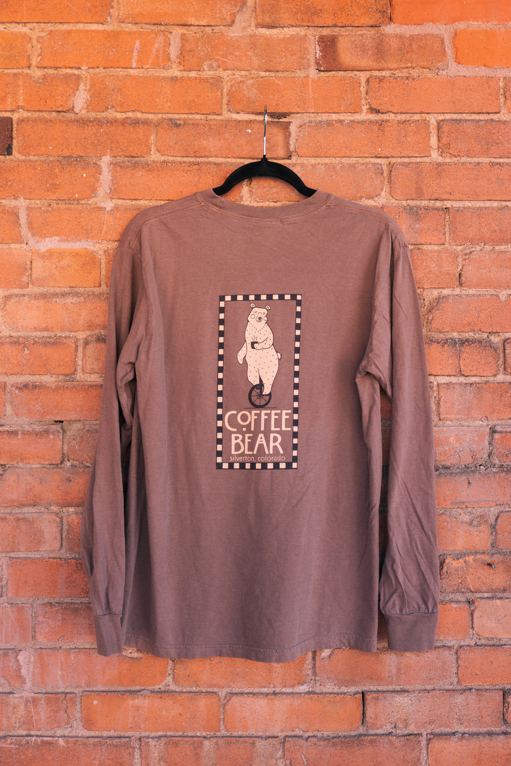 Coffee Bear Unicycle Long Sleeve Tee
